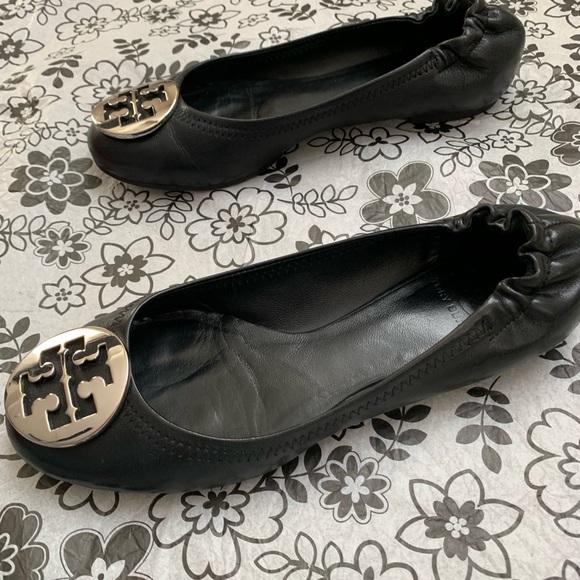 Tory Burch Reva Flats, Black, Size 7 - Picture 11 of 12
